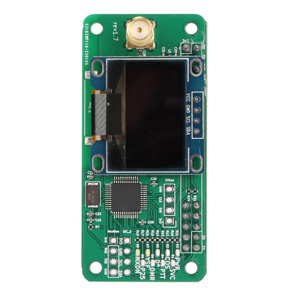 UHF VHF UV MMDVM Hotspot Module Kit SMA Interface LED Display Hotspot Board with Antenna