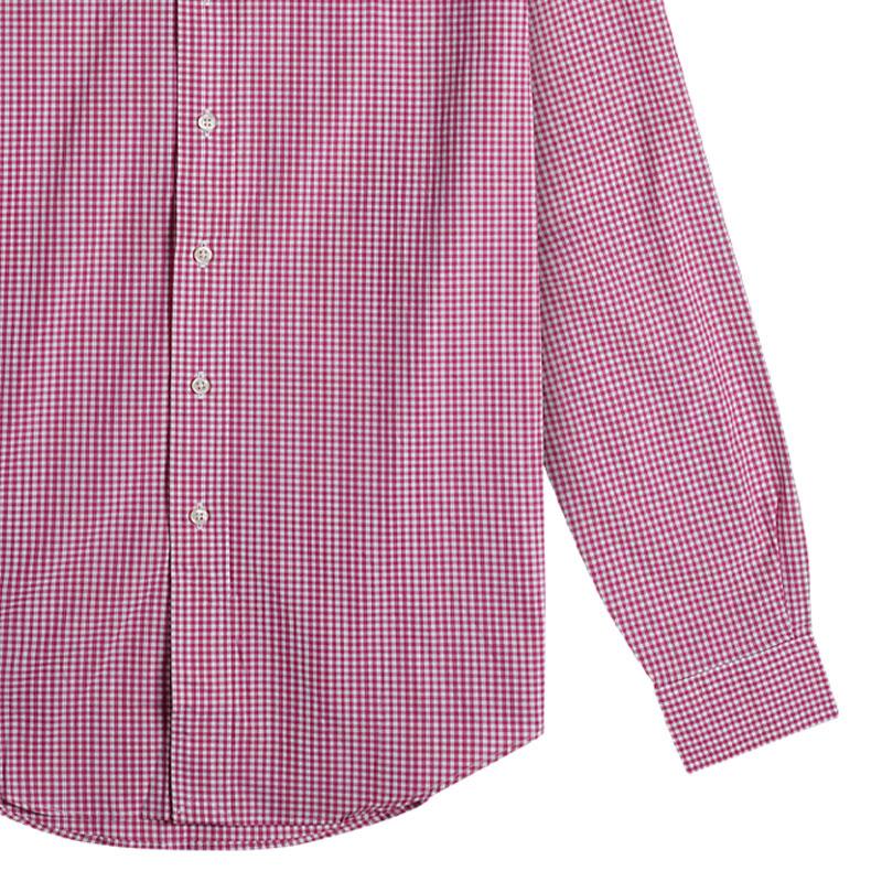 Polo Ralph Lauren Plaid Pony Embroidered Single-Breasted Long Sleeve Shirt Men Shirts Pink MNPOWOV16810213-D54
