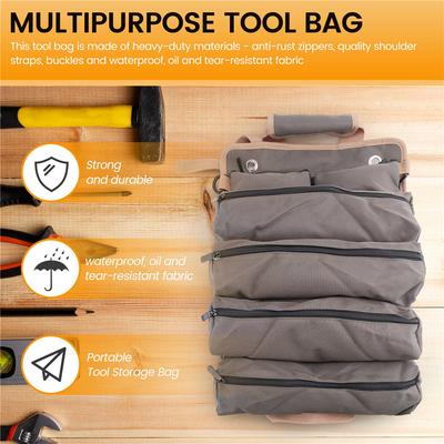 AB34-Multifunktionale Werkzeugtasche Hochwertige Werkzeugtasche für Handwerkzeuge Tragbare Werkzeugaufbewahrungstasche Aufrollbare tragbare Gadget-Aufbewahrung