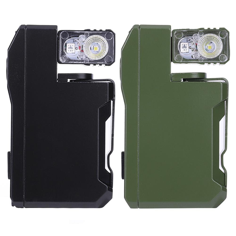 EDC Pocket Flashlight Compact Torch Rechargeable Portable Flat Flashlight Dual Light Source LED Flashlight for Outdoor Emergency