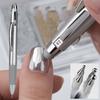 2pcs New Multifunctional Nail Art Dotting Pen Press-Type Multi-Headed Size Nail Point Ballpoint Pen Wave Point/Smudge/Spot Drill