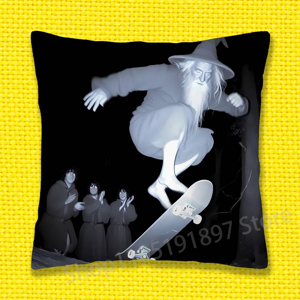 L-Lord of the R-Rings Gollum Throw Pillow Case For 55x55cm 30x30cm 50x50cm 45x45cm 40x40cm Square Chair Pillowcase Case