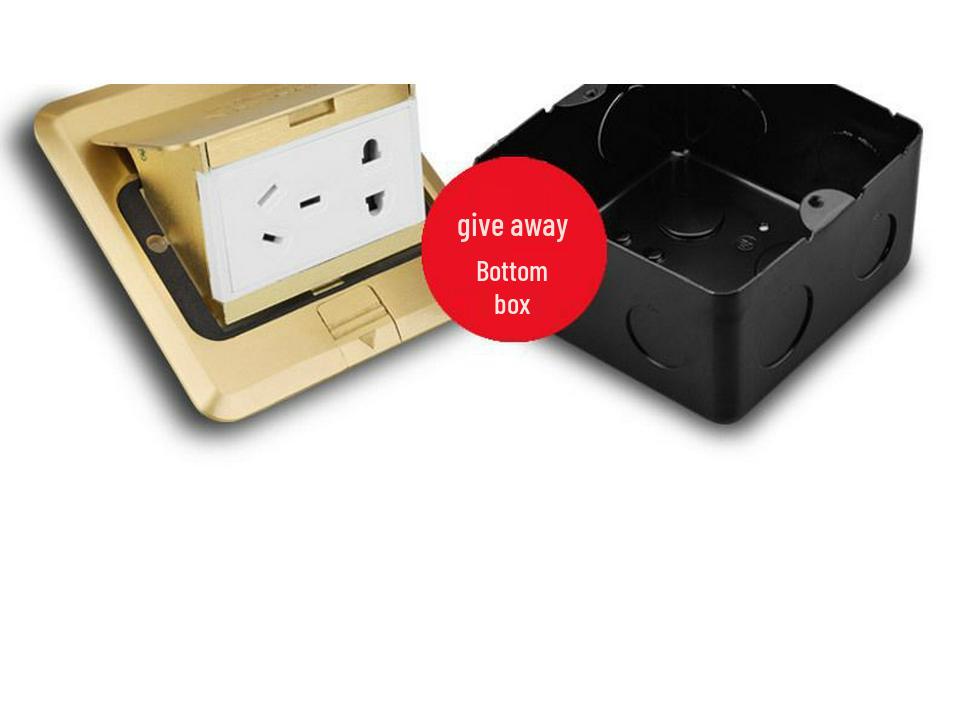 Waterproof Concealed Stainless Steel and Copper Pop-Up Floor Socket with 5 Power and 10 Network Ports