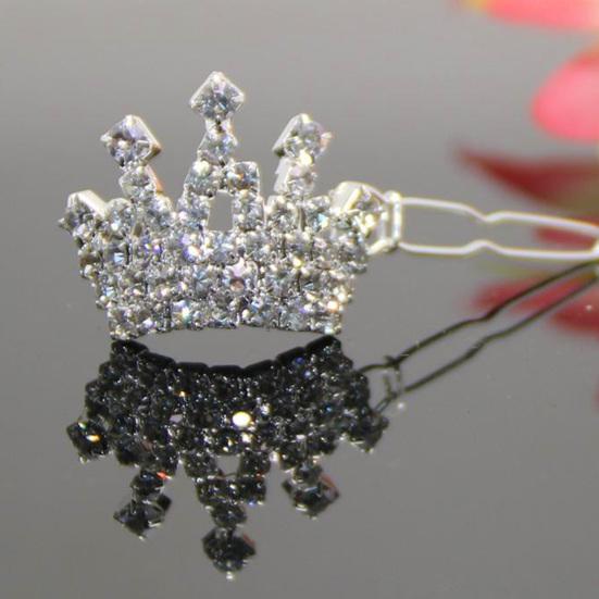 Haustier Haarspange Krone Form Bequeme Strass Anti-verformt Hund Haarnadel