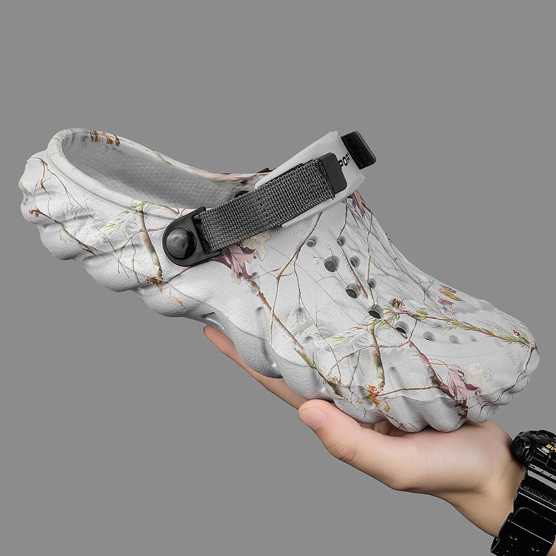 Large Size Men's Casual Shoes for Outdoor Wear, Toe Caps, Slippers, Outdoor Men's Beach Shoes