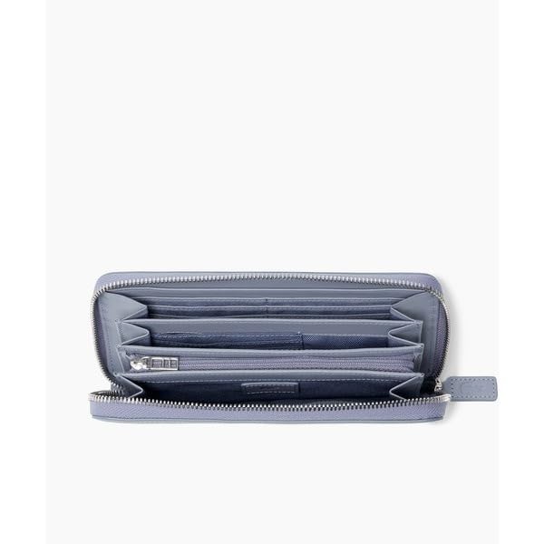 Silver Brooch Round Zip Leather Long Wallet NF1710KP00000 [Lacoste] [Official]