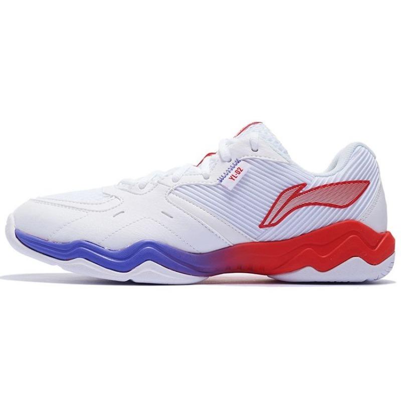 Li-Ning Sound Wave 2 Unisex White/Red/Blue Badminton Shoes AYTS016-8 36