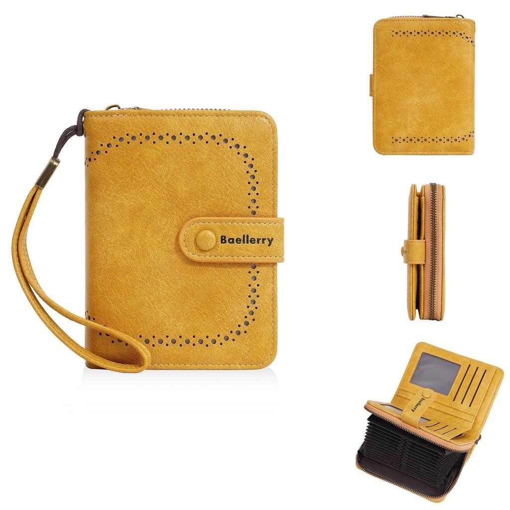 Pu Leather Womens Wallet Card Holder With Antitheft Design For Daily Use