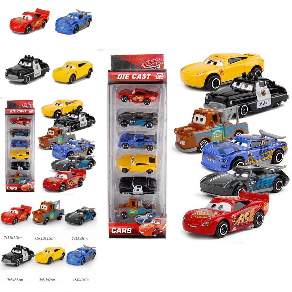 Disney Pixar Cars Lightning Mcqueen Racer Model Car Kids Toy Collection Set 6pcs Classic Cars