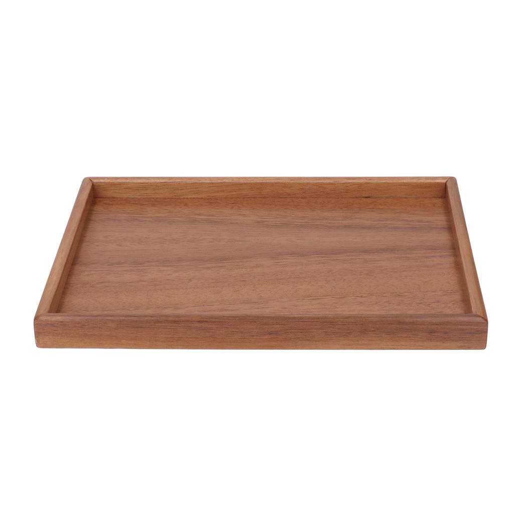Bamboo Tea Serving Tray Multifunction Decorative Rectangle Bamboo Vanity Tray for Hotel Home Bathroom