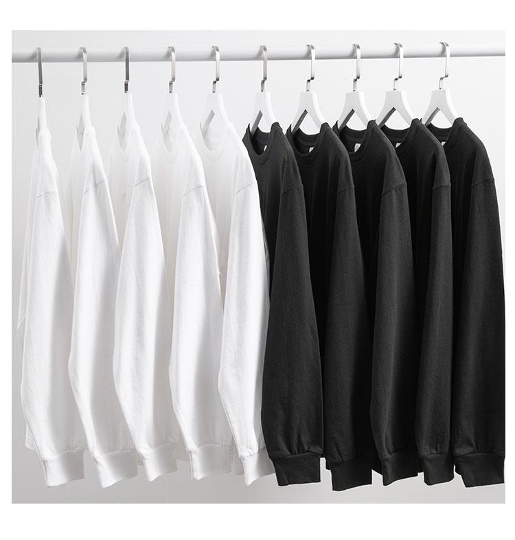 Heavyweight 320g Ribbed Crew Neck Long Sleeve Unisex Base Layer Sweatshirt