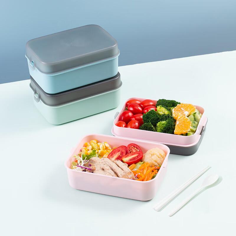 Zhinianhua Double-Layer 1250ml Microwaveable Lunch Box Set