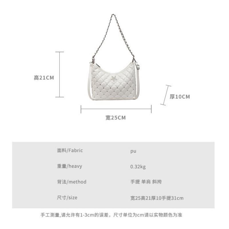 Premium Texture Diamond-encrusted Messenger Bag Women's New Underarm Bag Versatile Fashion Shoulder Bag