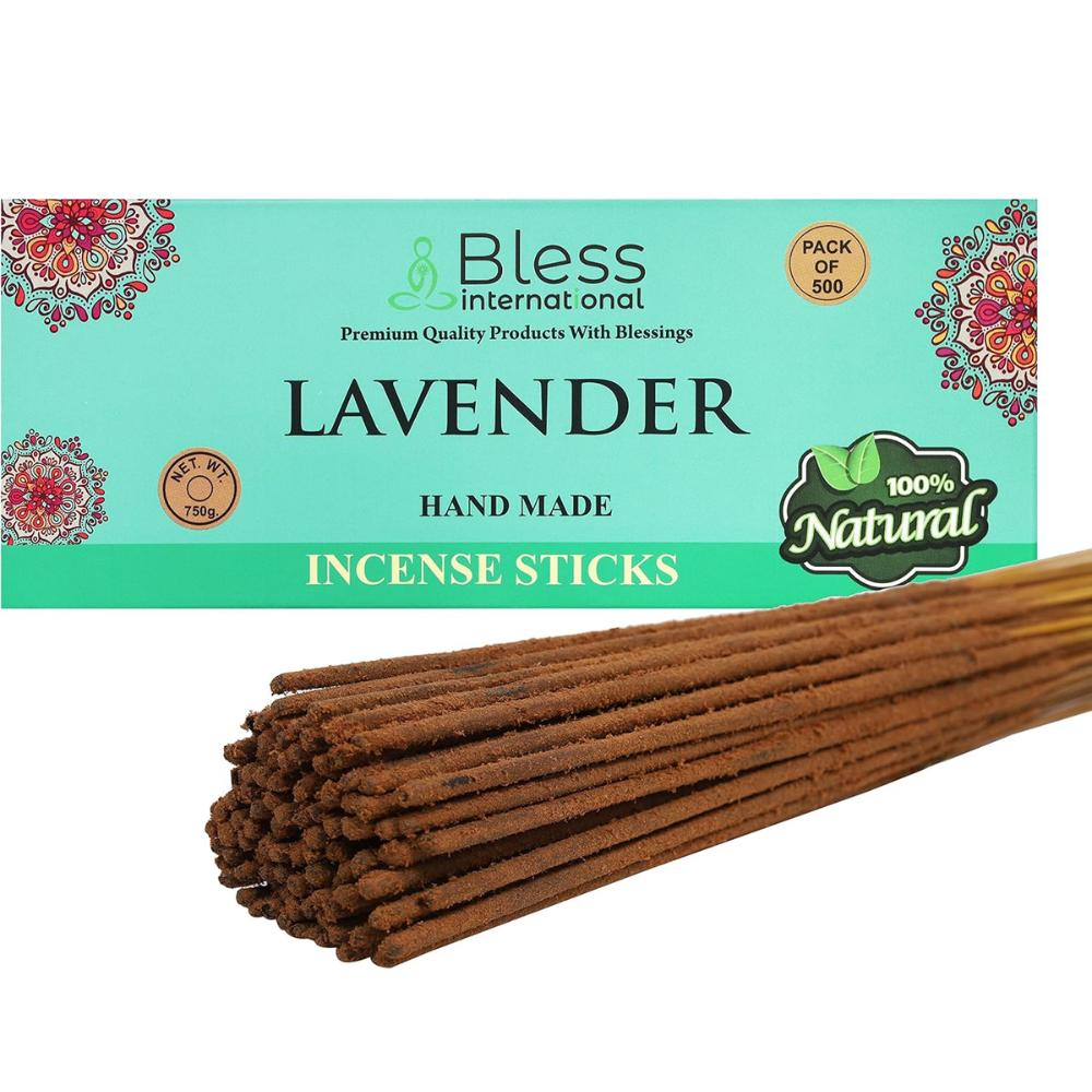 Bless-Lavender -Incense-Sticks 100%-Natural-Handmade-Hand-Dipped-Incense-Sticks Organic-Chemicals-Free for-Purification-Relaxation-Positivity