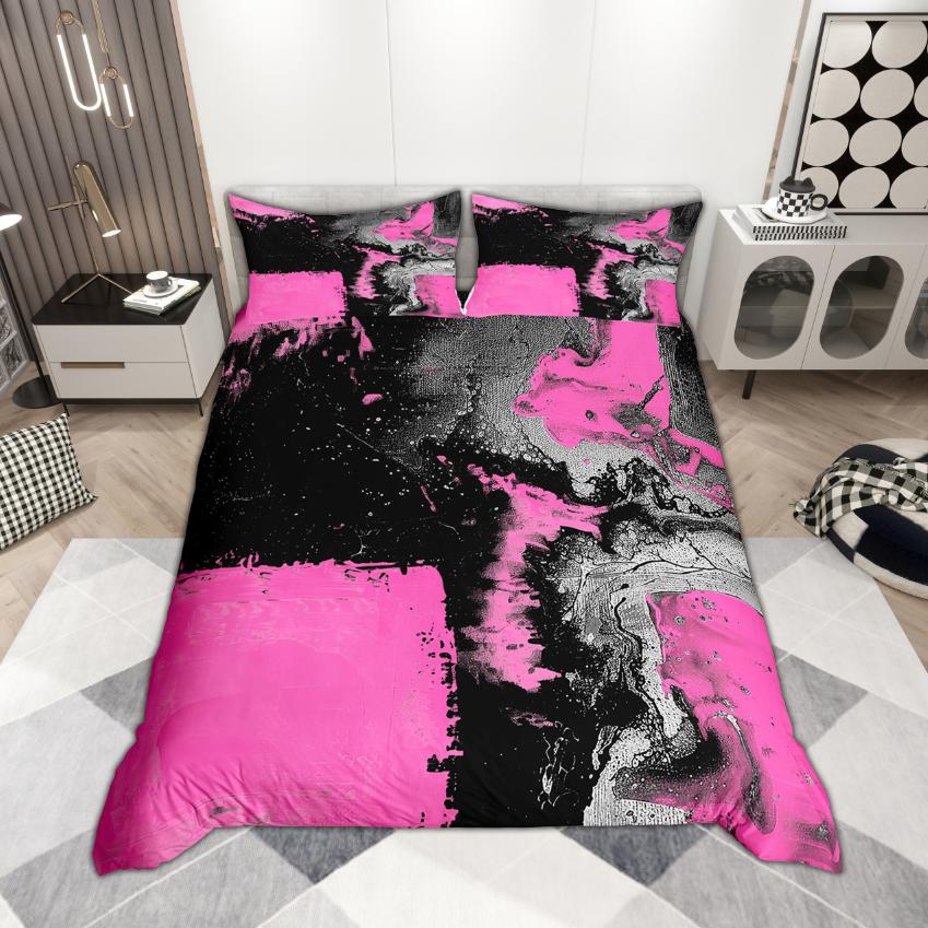 

Homewish Contemporary Abstract Duvet Cover Set 2pcs/3pcs, Watercolor Ombre Bedding, Oil Painting Aesthetic Comforter Cover Set DE XS 100x135cm 2pcs&set