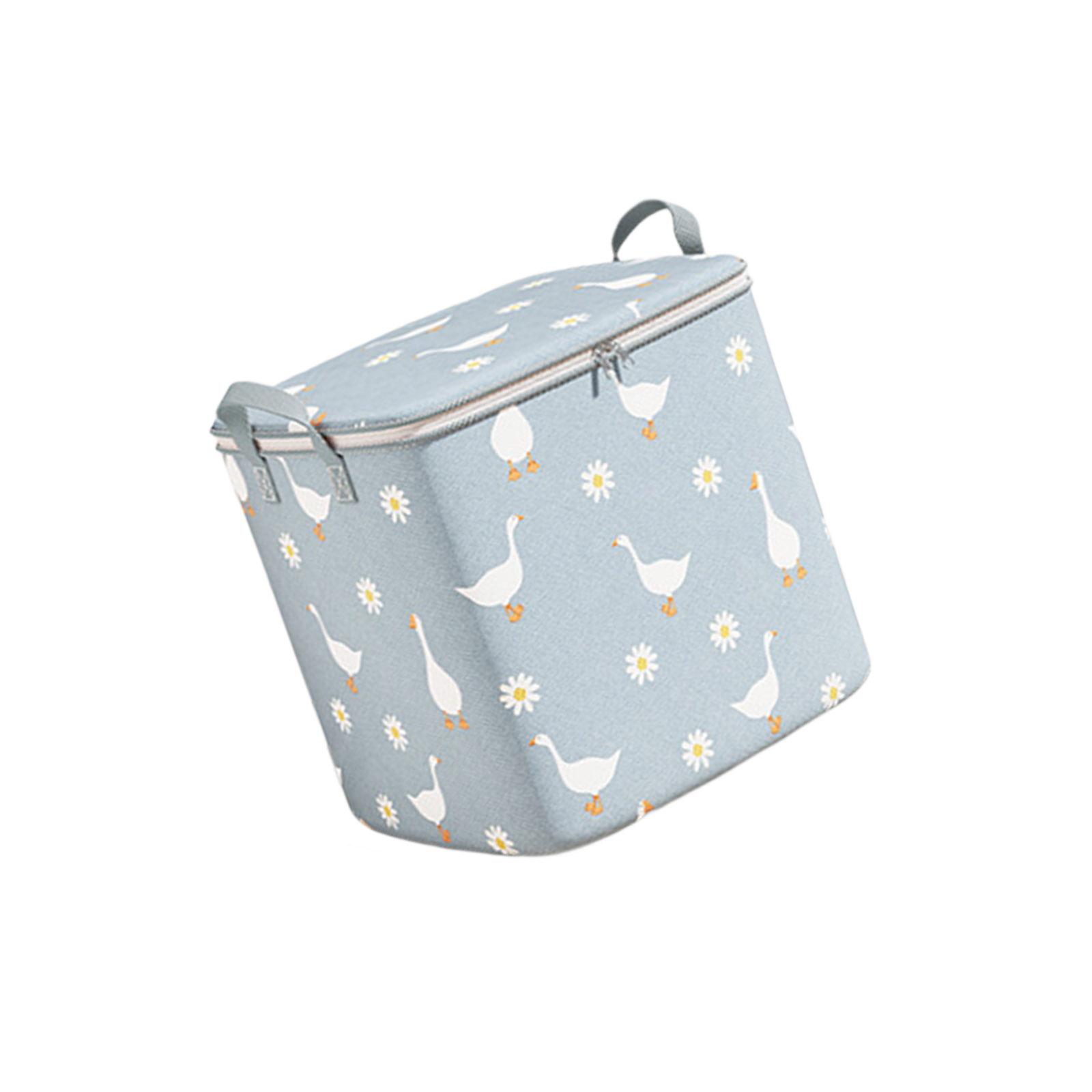 

Сумка для хранения большой вместимости для одеял, одежды, из нетканого материала, складная, органайзер для сезонной одежды с ручками S синий