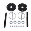 A16P-Flip-Over P Scuff Plates Black Billet Aluminum Hood Pin Kit Latch Bonnet Flip-Over Style Universal For GM Chevy Ford