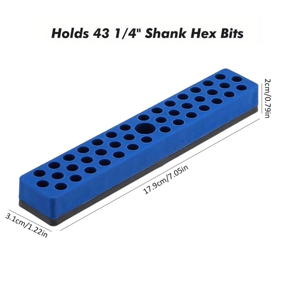 43 Holes Screwdriver Bit Storage Organizer Drill Bit Storage Rack  1/4" Shank Hex Bits