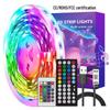 Waterproof 5050 RGB LED Strip Light Kit with 44-Key Remote & Bluetooth Control for TV Backlighting