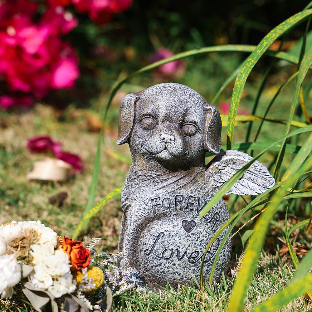 Latest Pet Memorial Tombstone Resin Ornaments Home Use Garden Cat Dog Monument Crafts Durable Durable Useful Home