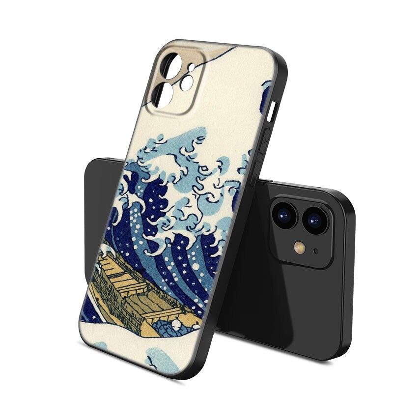 Tokyo Japanese Art Phone Case For Apple iPhone 13 12 Mini 11 Pro XS Max XR X 8 7 6S 6 Plus SE 2022 2020 5S 5 Soft Black Cover
