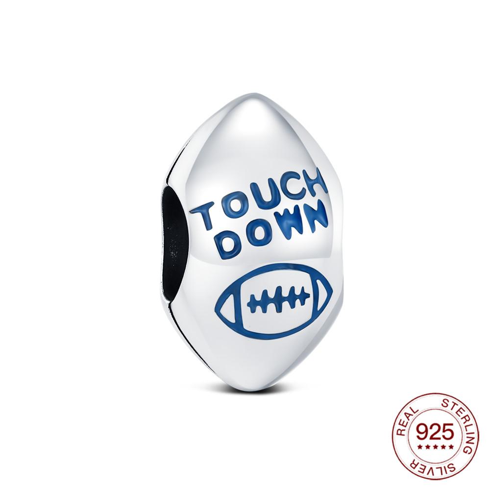 Copper Sports Series Charm Football Barbell Pendant Original Make Diy Bracelet Party Jewelry Gift For Men And Women