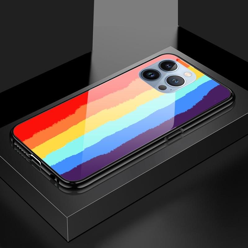 Tempered Glass Phone Case For OPPO Reno13 Reno14 Realme 11 12Pro 14 GTNeo6 C21Y C53 C75 OnePlus Nord2 NordCE3Lite Soft Edge Shockproof Smooth Shell