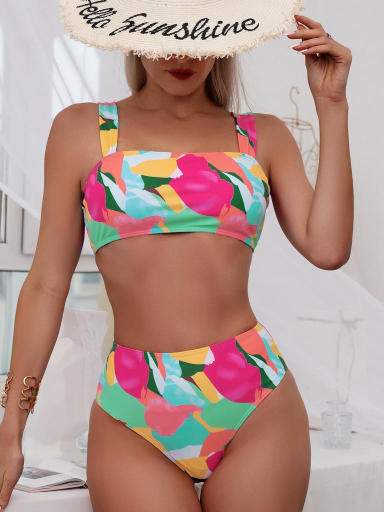 2023 Summer Women's Multi-color High-waist Sexy Bikini Swimsuit