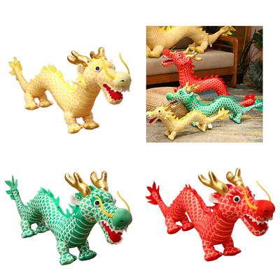 Cartoon Dragon Vycpaná zvířata Party Dárková hračka Jarní festival Čínský Nový rok Dekorace Velké dračí řemesla