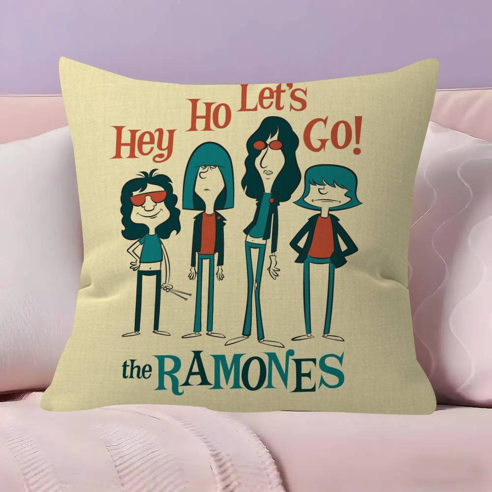 Band Punk RRamones anime Kissenbezug Dekokissen Sofa Heimdeko Hülle Kissenbezüge