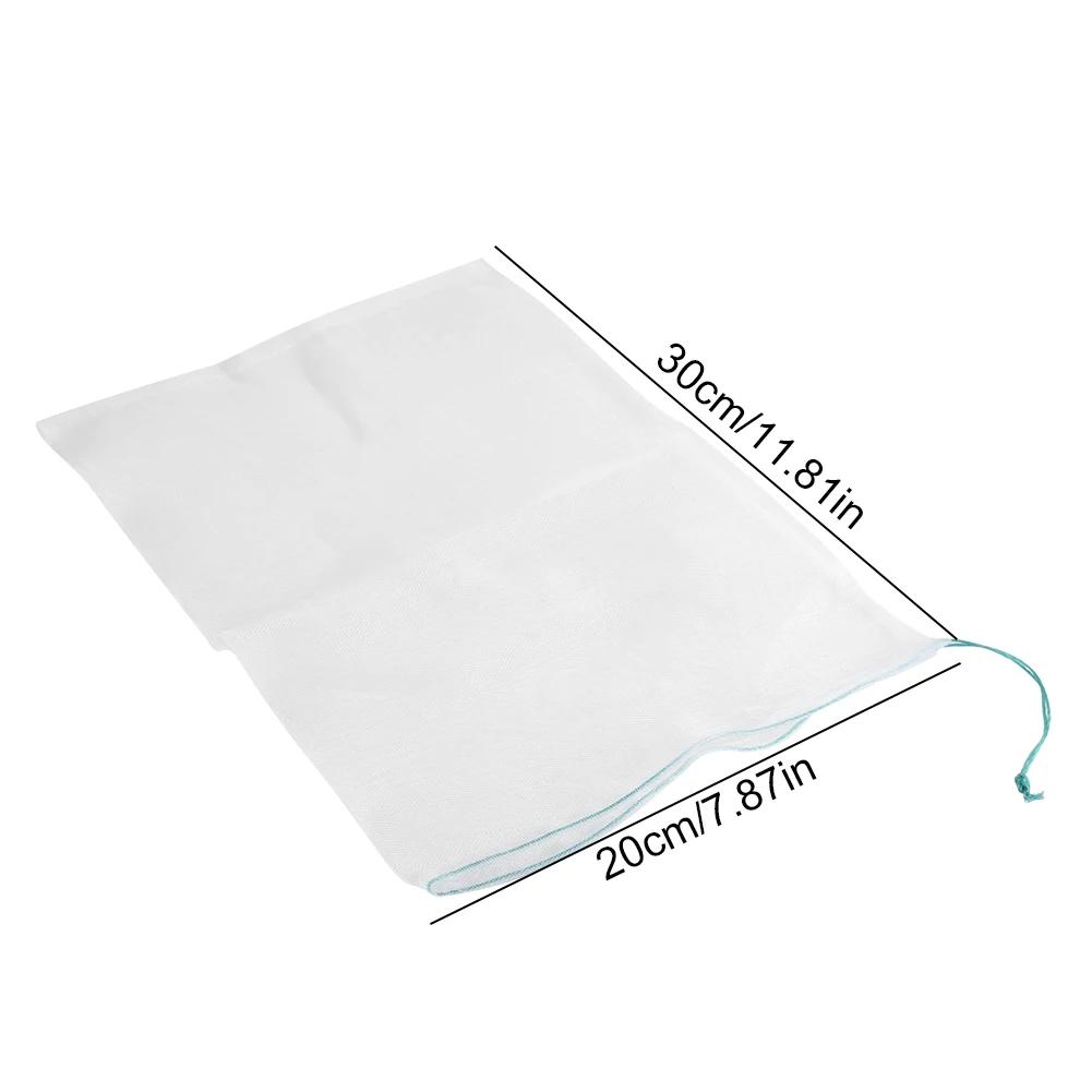 50pcs Plant Fruit Protection Bags Drawstring Mesh Bag Against Insect Pest Garden Tools 25*15cm