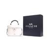 Coach Kay 20 Solid Color Logo Woven Handle Turn Lock Leather Bucket Bag Women Shoulder Bag White CJ612-SVHA