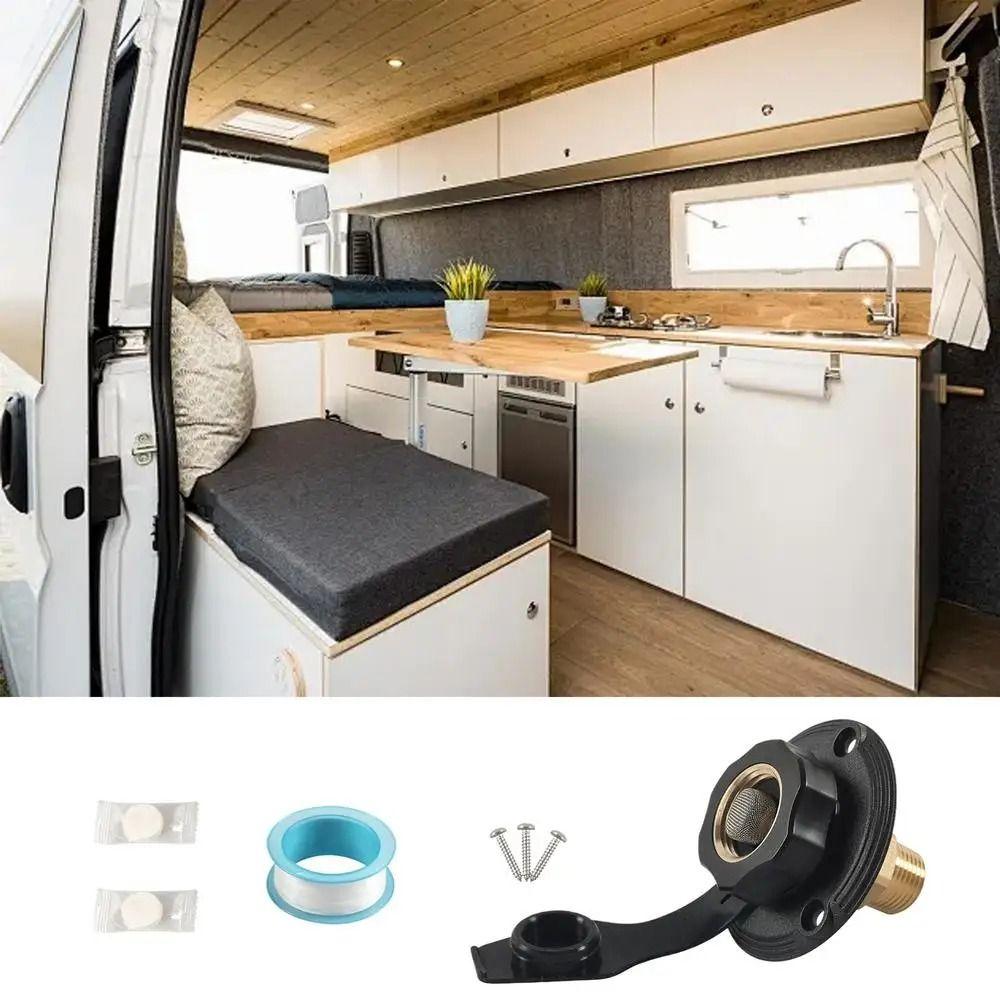 Dustproof Water Inlet Filler RV Accessories Water Inlet Replacement Kit  Camping