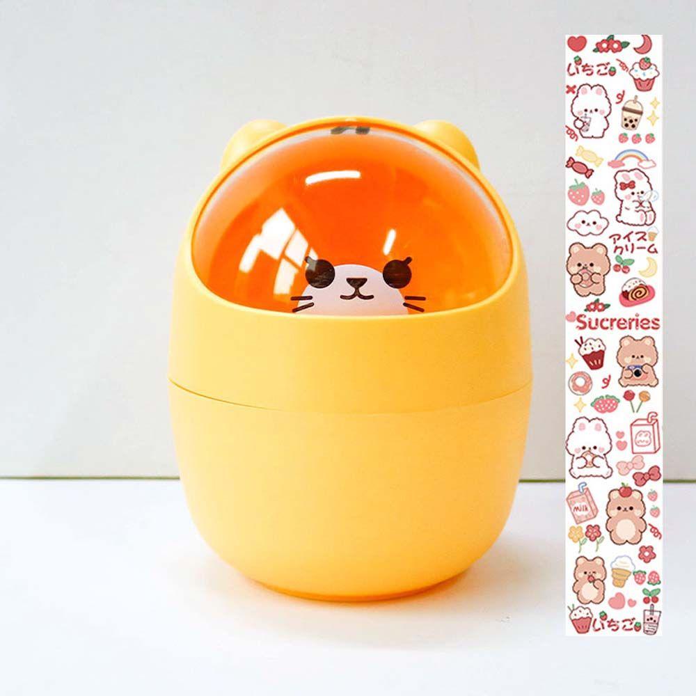 

Высококачественное офисное с крышкой настольное ведро для мусора мусорное ведро ведро для мелочей мусорная корзина жёлтый