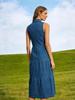 Women's European & American Sleeveless Denim Dress - Spring/Summer Fashion, Slimming, Single-Breasted