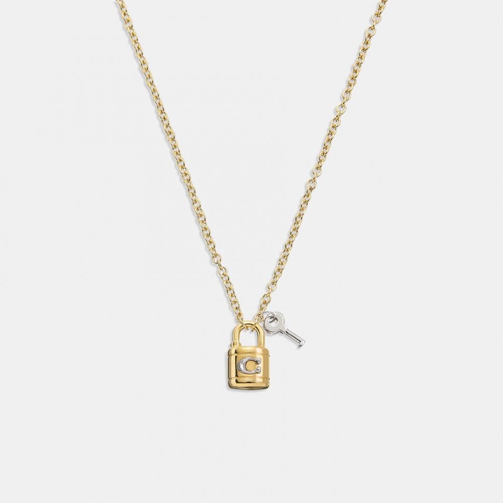 

Ожерелье с замком и ключом Coach Signature