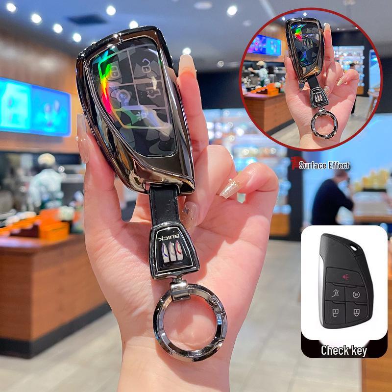 High-End Full-Coverage Metal Key Fob Case for Buick Envision Plus, Envision S/GS, and LaCrosse Cars