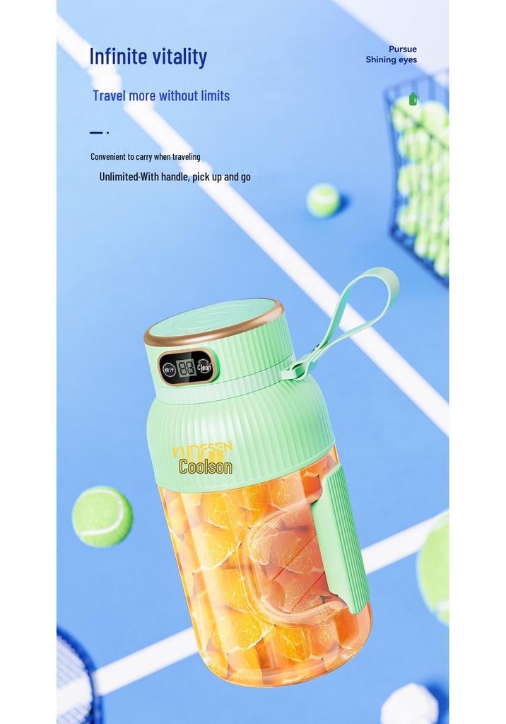 Wireless Rechargeable Portable Fruit Juicer Cup - Large Capacity for Home and Sports Use