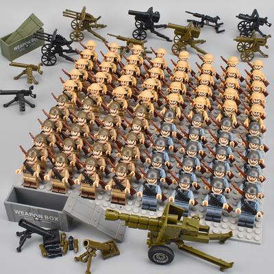80 Stück Kinderspielzeug Soldaten Bausteine Mini Actionfiguren Lernspielzeug für Jungen Geburtstagsgeschenke