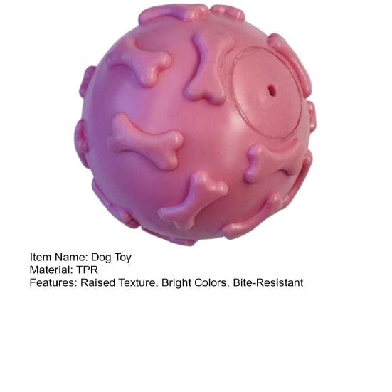 Squeaky Dog Ball Raised Texture Dog Chew Toy Bite-Resistant Puppy Teething Toy for Dogs Teeth Cleaning Boredom Relief