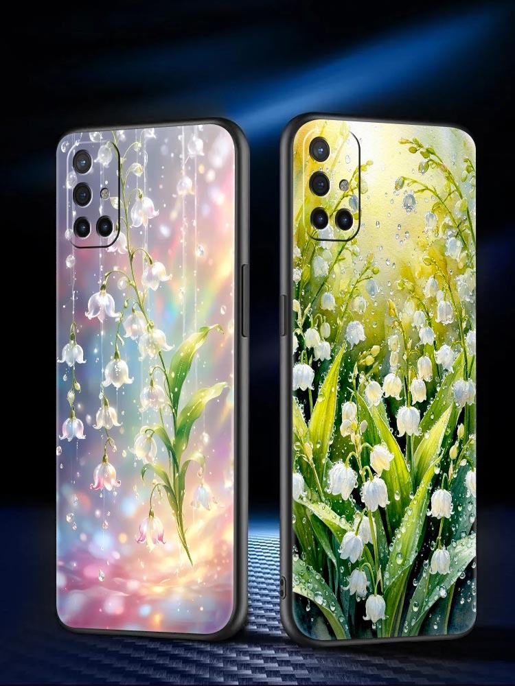 Coque de téléphone florale transparente Muguet pour Oneplus 13R 13 12R 11 10T 10R Nord N100 N200 N10 10 9 9R 9RT CE 3 2 Pro TPU souple