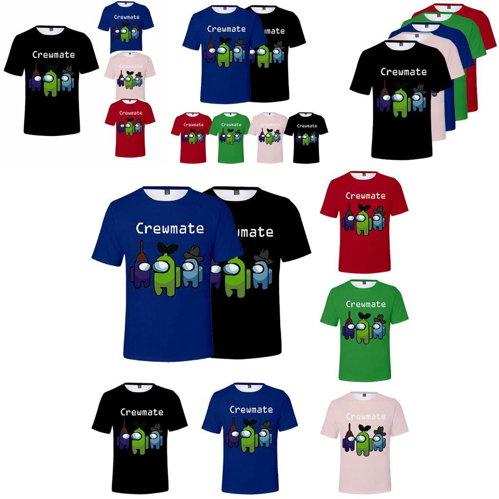 Game Among Us Tshirt Imposter Crewmate Kids Short Sleeve Oneck Tshirt Gift