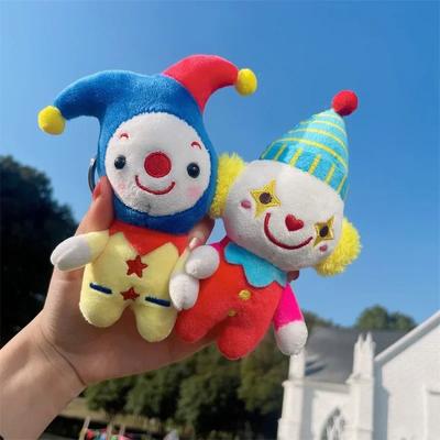 Lindos chaveiros de boneca de palhaço de circo, brinquedo de pelúcia colorido, palhaço, bolsa escolar de estudante, enfeite, chaveiros engraçados