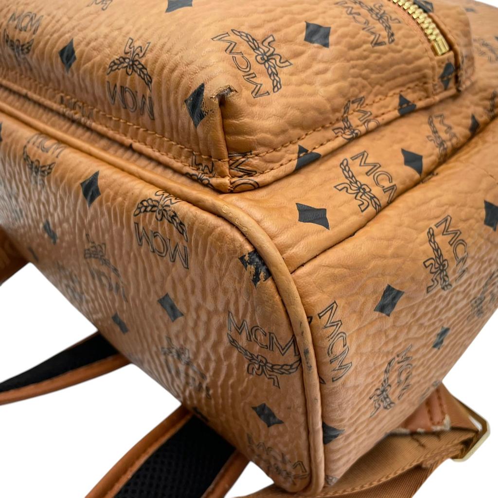 Used MCM Backpack Stark Stark BackpackBackpack Â· Daypack Camel Brown/black Coated Canvas/leather Unisex