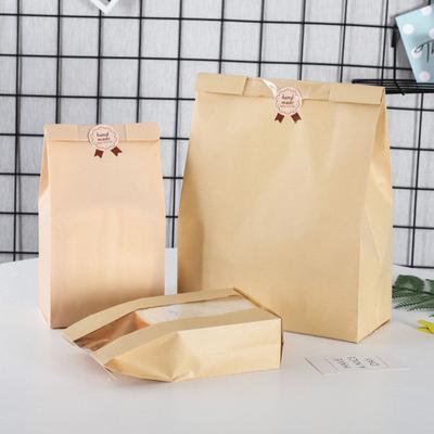 Brotbeutel mit transparentem Fenster, lebensmittelechtes Papier, auslaufsicher, gute Versiegelung, reißfest, selbstversiegelnd, ölbeständig, Verpackungsbeutel für Gebäck und Snacks, 10 Stück