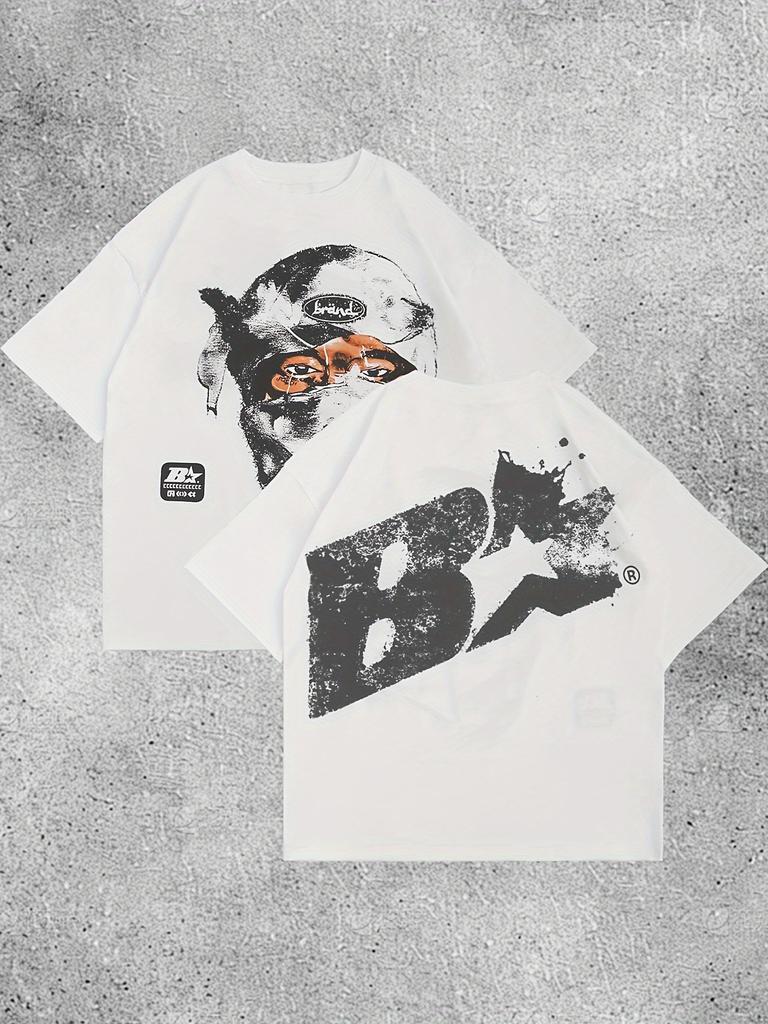 Y2K Style Printed Men's T-shirt 100% Cotton Fabric Summer Street Style Short Sleeve Women Cool Design Retro Summer