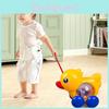 Juguete de Rompecabezas Infantil Carrito Montable Con Cuerda para Tirar Pato Juguete para Bebés para Niños Pequeños