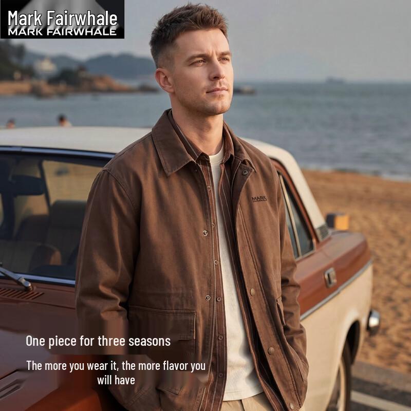 Mark Fairwhale Men's American Retro Washed Workwear Jacket