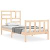 VidaXL Bed Frames with Small Headboard Simple Solid Wood 3193036