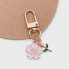 Pink Flower Oil Drop Korean Keychain & Bracelet Pendants